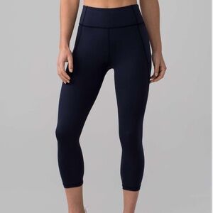 Lululemon Final Lap Crop 23", Midnight Navy, size 10